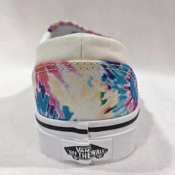 Vans Asher Rainbow Tie Dye Canvas Slip On Skate Shoes NWB - Picture 7 of 9